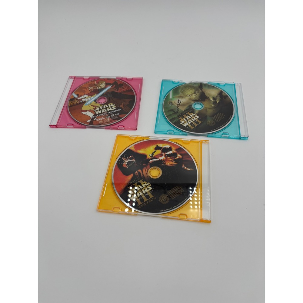 Star Wars DVD‎ Lot Unisex OS Multicolor Good Revenge of the Sith Clone Wars